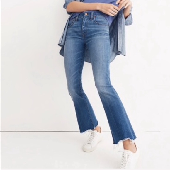 Madewell Denim - Madewell Cali Demi Boot Jeans Destructed Hem 30